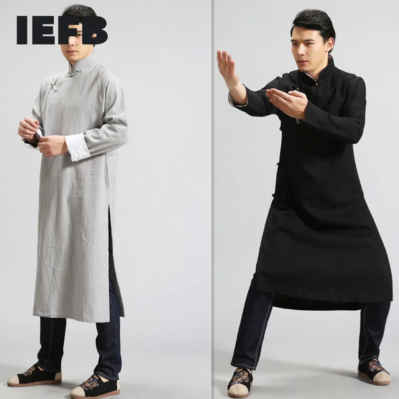 IEFB/мужская одежда в китайском стиле Свободный Повседневный хлопковый льняной