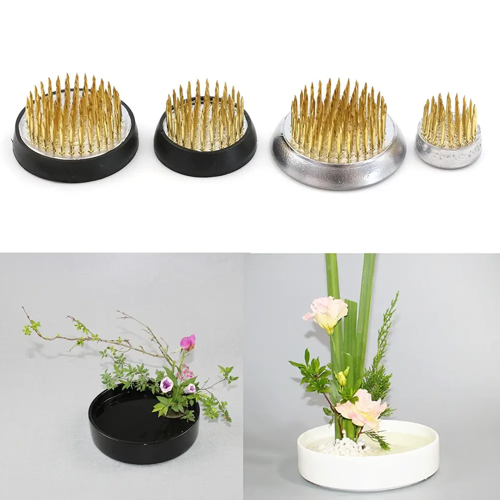 

1 Pc Flower Insert Base Pin Round Japanese Ikebana Kenzan Flower Decoration Fixed Arrange Tool Ikebana Kenzan Flower Base Needle