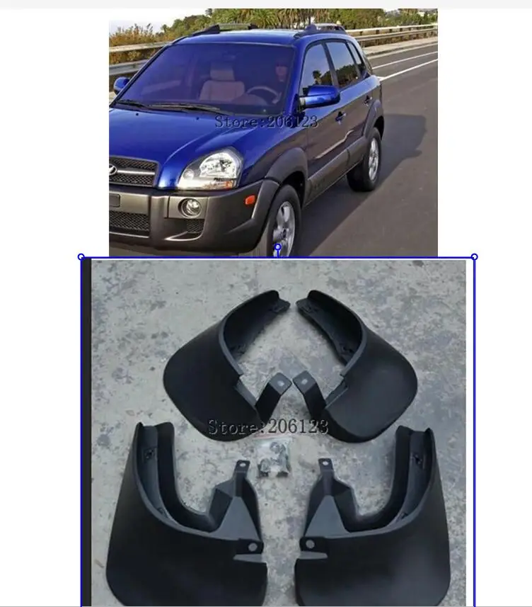Аксессуары 4 шт./компл. подходит для 2005 2006 2007 2008 9 HYUNDAI TUCSON Брызговики от грязи