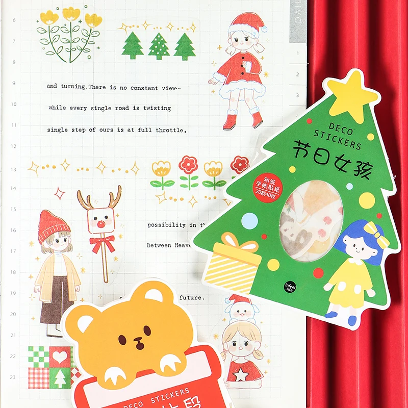 Рождественская тема стационарная наклейка Bullet Journal декоративная s Скрапбукинг