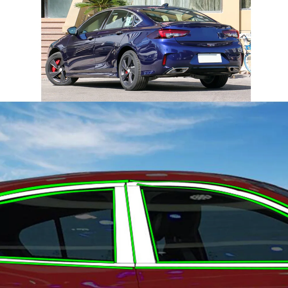 

Наклейка для стайлинга автомобиля из нержавеющей стали, украшение, столбик, окно, средняя полоса, отделка рамы, запчасти для Buick Regal 2017-2019