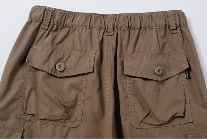 

2021 Men's Cargo Shorts Combat Plus Big Size Capris 4XL 5XL Man Long Army Green Baggy Short Male Army Green Dark Green