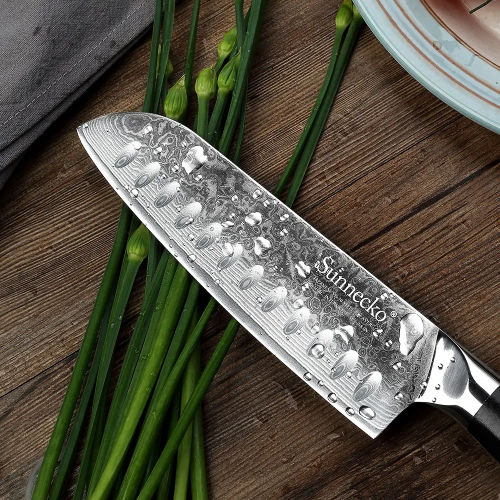 Кухонный нож Santoku Премиум SUNNECKO 7 &quot японский VG10 острое стальное лезвие ножи G10 с