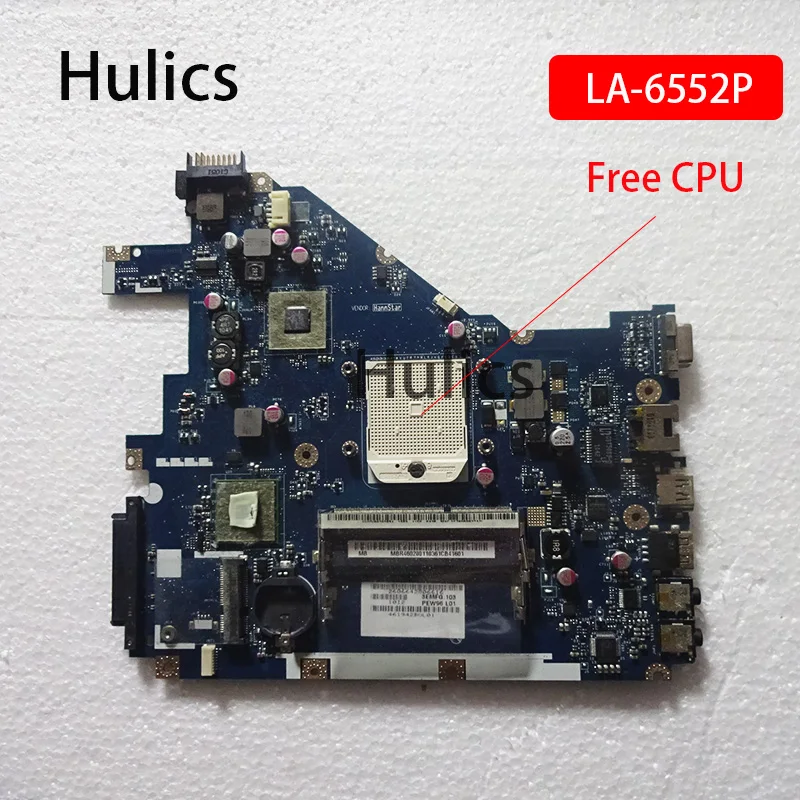 Hulics оригинальная материнская плата для ноутбука Acer aspire 5552 г NV50A MBR4602001 PEW96 LA-6552P