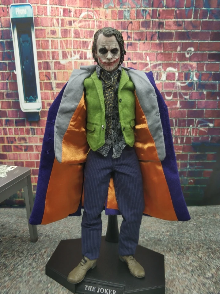 12 дюймов Бэтмен Темный рыцарь варианты Джокера настоящая одежда Ver. Joker ПВХ