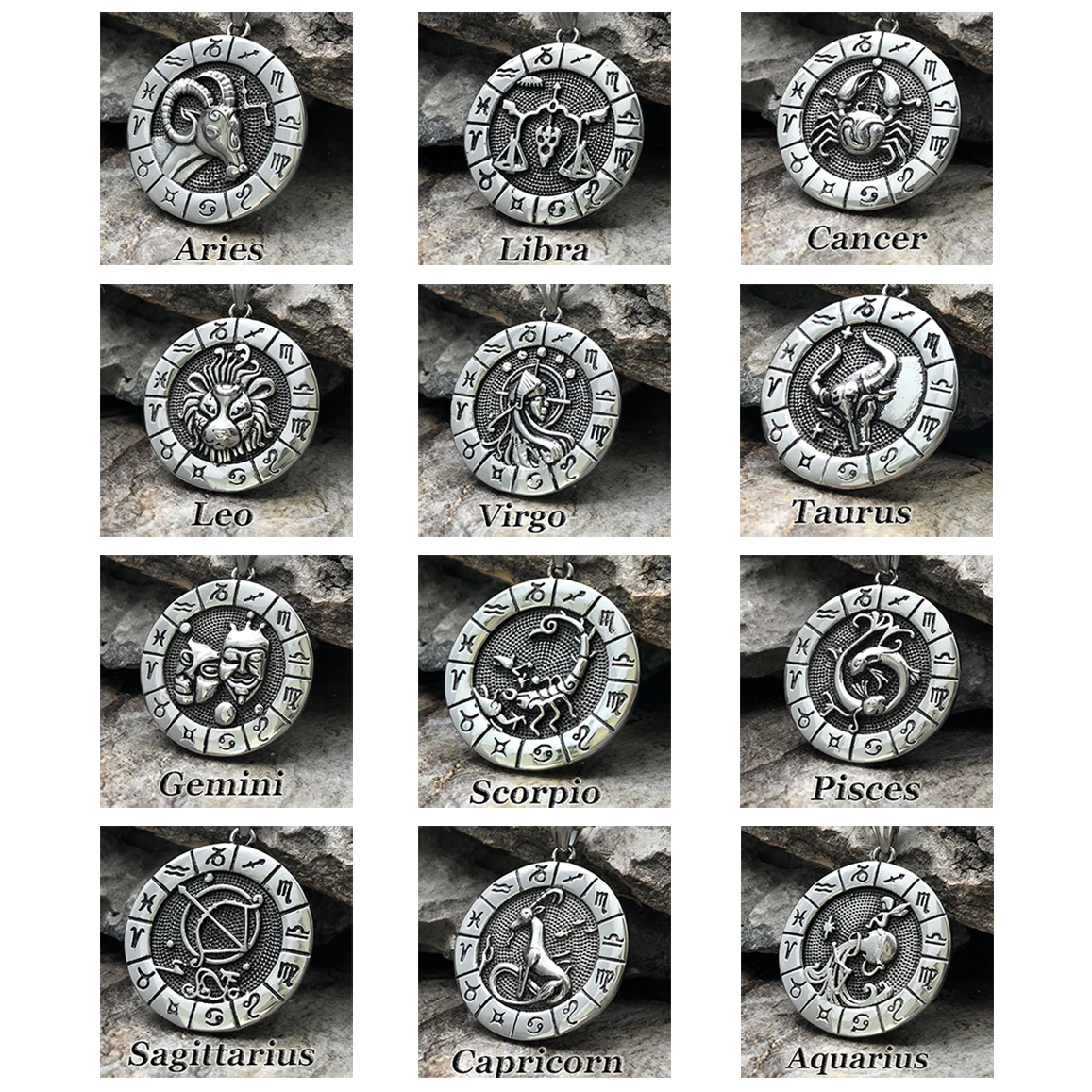 Ожерелье в панк-стиле 12 знаков зодиака 1 шт. | Украшения и аксессуары