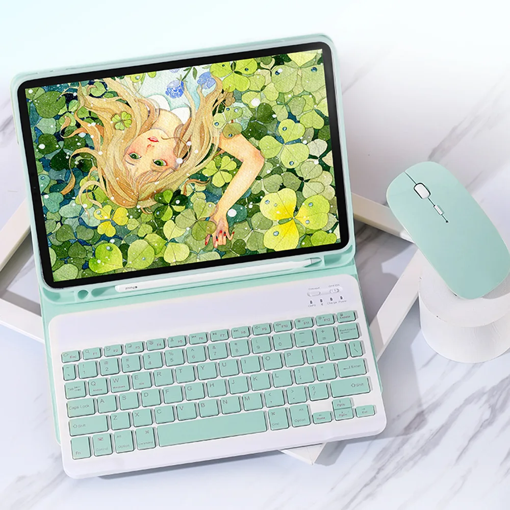 Чехол для планшета с клавиатурой Samsung Galaxy Tab A7 чехол T500 T505 Bluetooth Арабская испанская