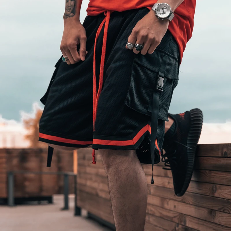 Шорты мужские спортивные для фитнеса дышащая сетчатая быстросохнущая