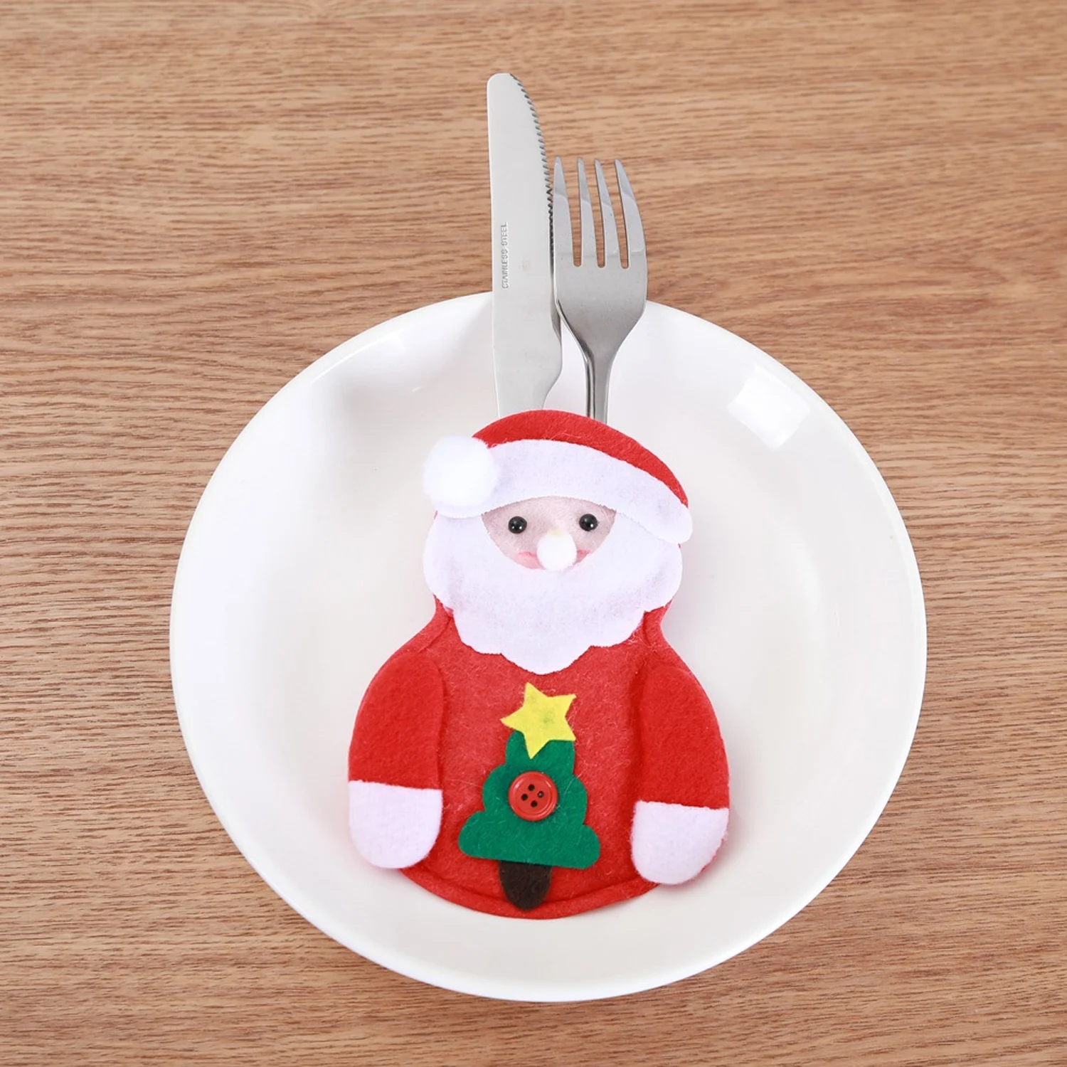Behogar 4 шт. Милая Пижама с рождественским принтом пижама Ножи вилка Столовые