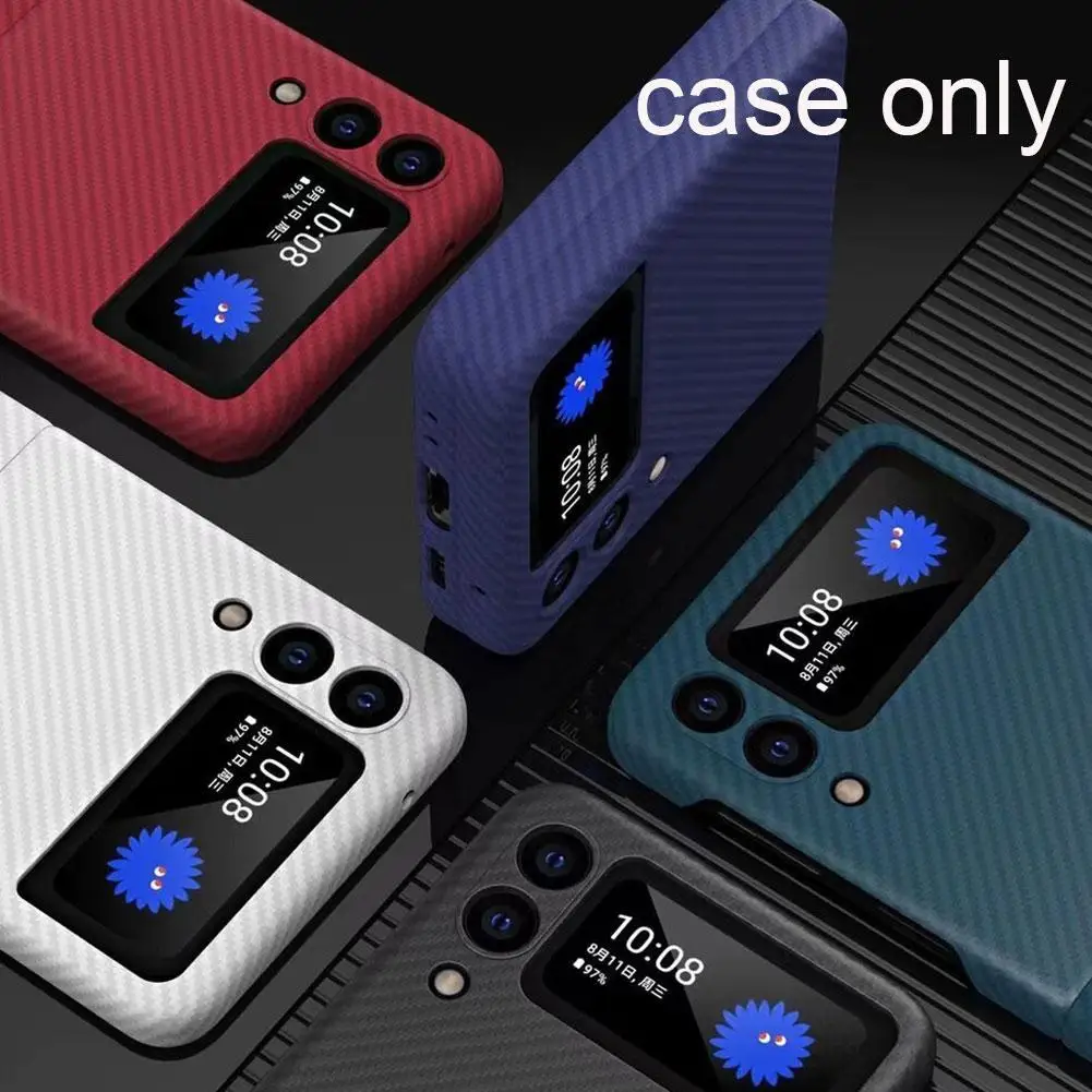 cellphone for samsung galaxy z flip 3 5g case aramid fiber hard back cover case for samsung z flip 3 flip phone case cover free global shipping