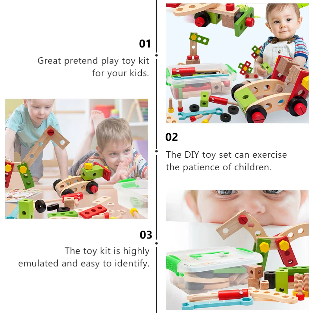 

1 Set Children Simulation Wooden Tool Screw Nut DIY Disassembly