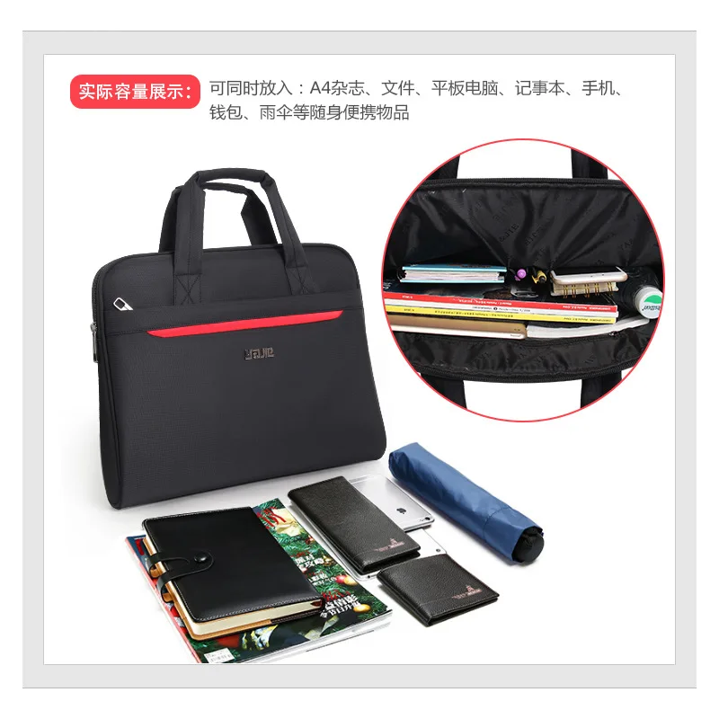 

Yajie New Briefcase Gift Custom Oxford Cloth Large Capacity Computer Bag Waterproof Travel File Bag Men's Bag