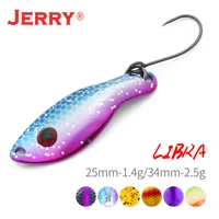 jerry libra ultralight fishing lure 1 4g 2 5g brass spoon micro uv coating matt colors freshwater bait area trout fishing tackle