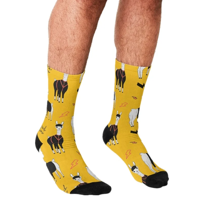 Забавные мужские носки 2021 счастливые в стиле хип хоп с принтом милой Красной