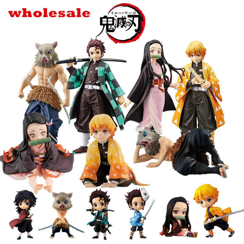 Фигурка рассекающего демонов Tanjirou Nezuko Zenitsu Inosuke anime Kimetsu no Yaiba оптовая продажа