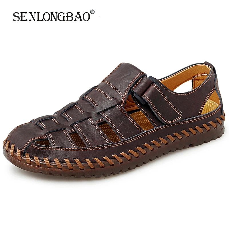 Мужские пляжные сандалии воздухопроницаемая водонепроницаемая обувь для отдыха