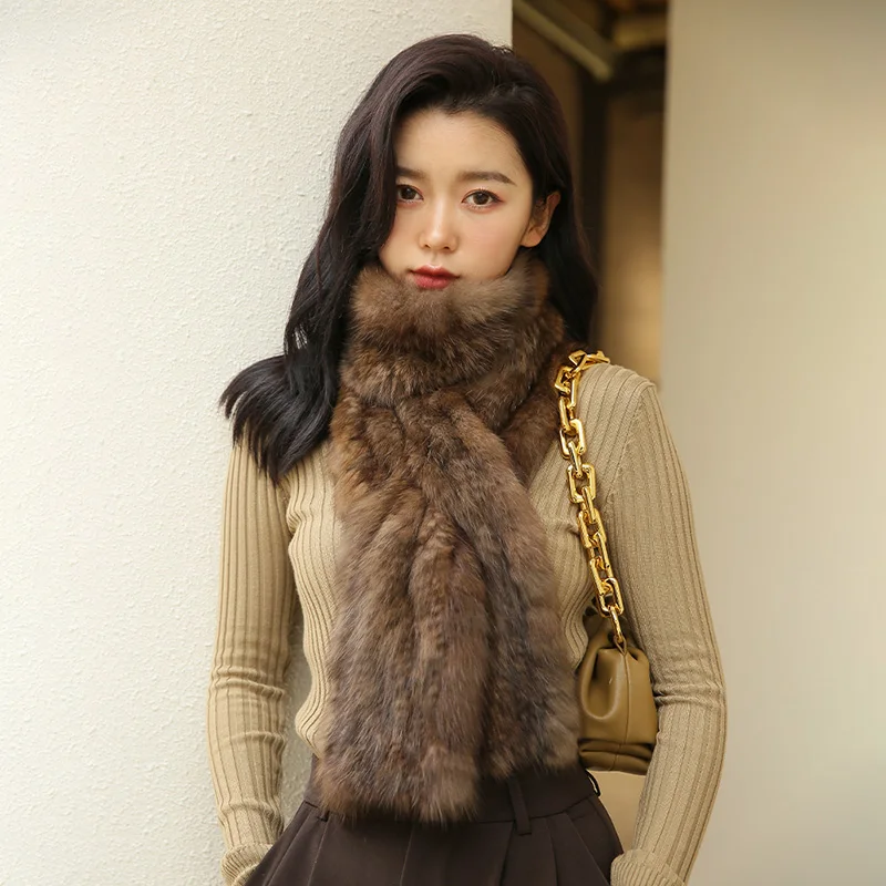 Новое поступление осенне-зимние шарфы женский шарф из натурального меха норки