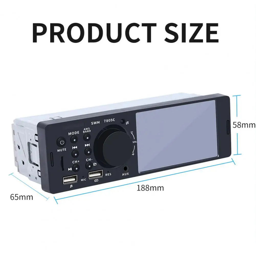

2021 50% Hot Sales 7805 4inch HD Auto MP5 Player Dual USB Bluetooth Hands-free Reversing Video Player Display for Vehicles