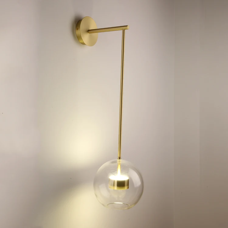 Clear Glass Reading Lamp Wall Mounted Outdoor Waterproof Hotel Long Crystal Chandelier deco maison | Лампы и освещение