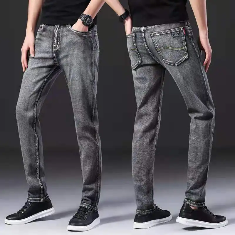 Men Classic Jeans Jean Homme Pantalones Hombre Men Mannen Soft Black Biker Masculino Denim Overalls Mens Pants