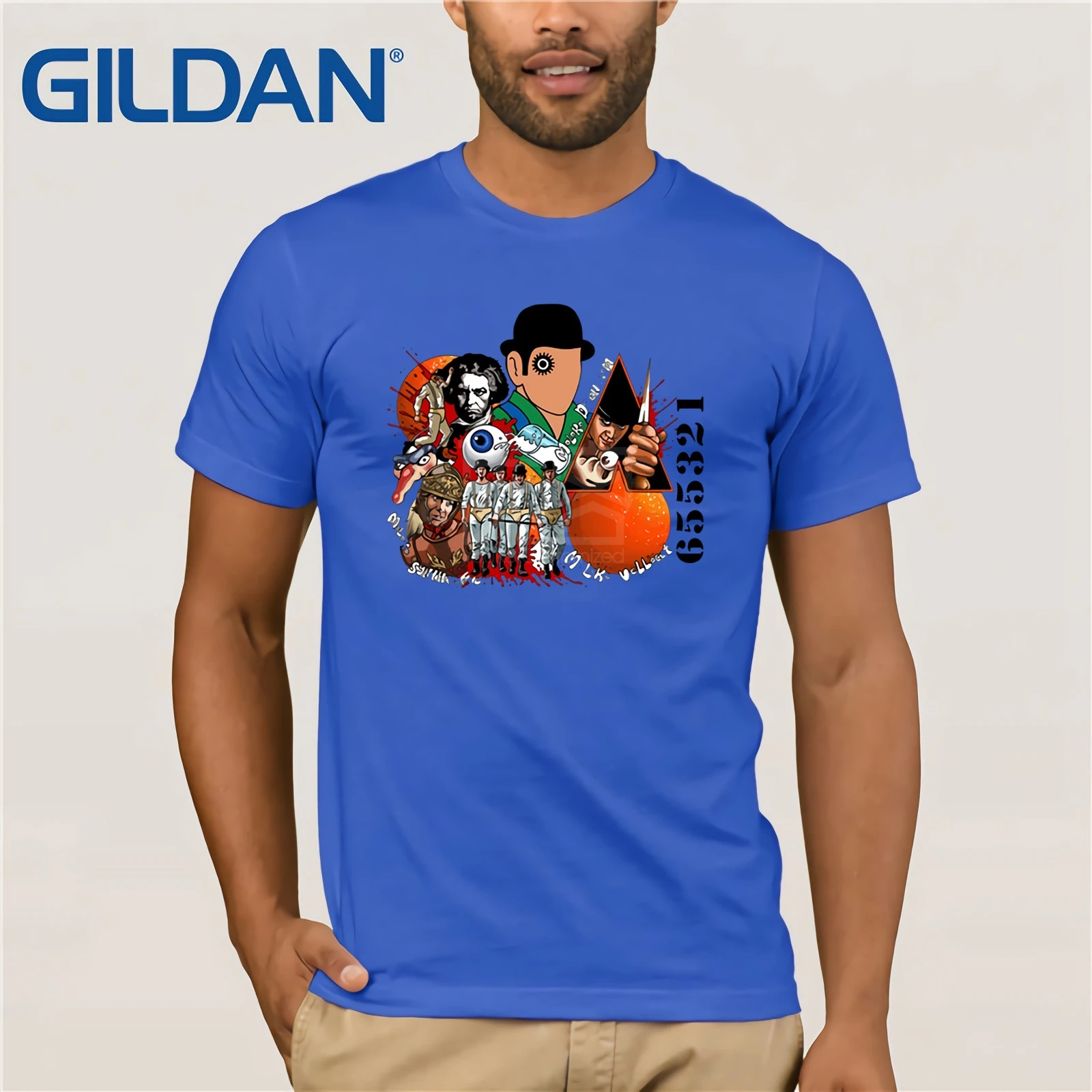 Men-Print-Stanley-Kubrick-s-Clockwork-Orange-T-shirt-O-Neck-Short-sleeves-Alex-Malcolm.jpg _ 640x640 | Мужская одежда