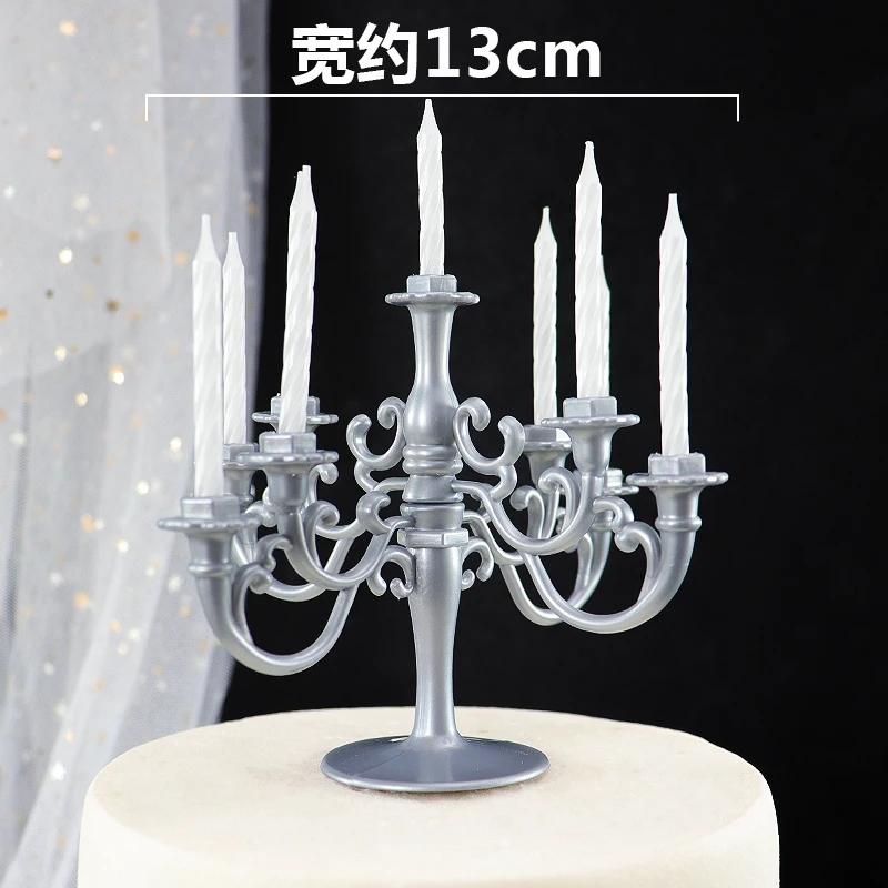 Детский душ вечеринка день рождения торт свечи для торта Topper двойной пластиковый