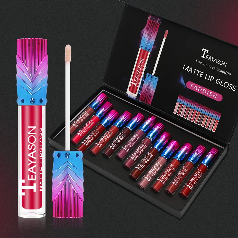 Набор бархатной матовой Помады для губ 12 цветов водостойкий стойкий макияж