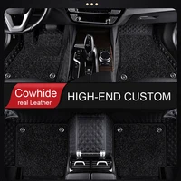 Genuine Leather Car floor mats for Toyota Rav4 Corolla Avalon Highlander Camry Land Cruiser 200 Prado150 120 car floor liners