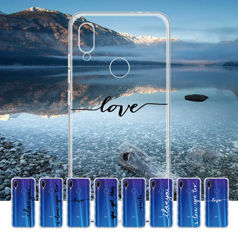 Простой телефонный чехол Lover Smile для HuFor Xiaomi Mi Redmi Note 5 6 7 8 9 10 lite Pro Plus мягкий