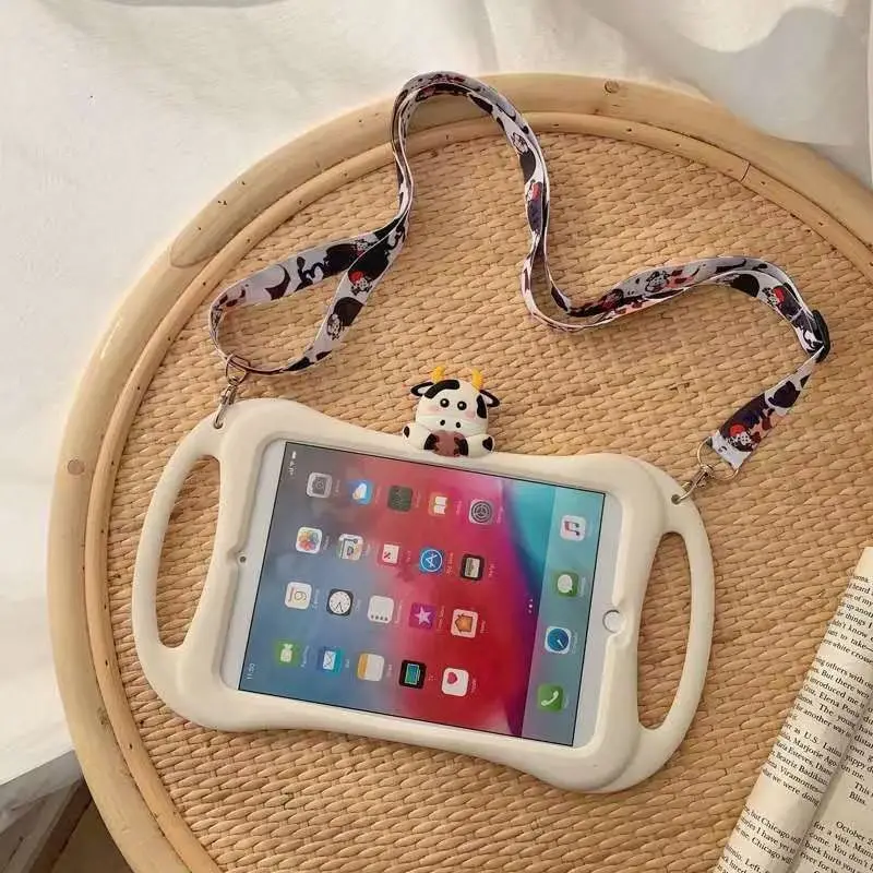 

Cute Cartoon Kids Cover IPad 9.7 2017 2018 Mini Case IPad 10.2 Pro 9.7 10.5 11 Tablet Soft Silicon Case Air 2 Strap capa