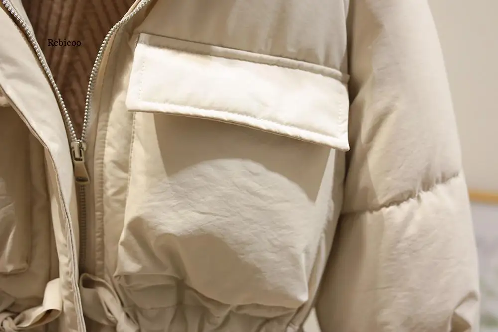 Куртка женская короткая из хлопка с стандартным воротником Осень-зима |