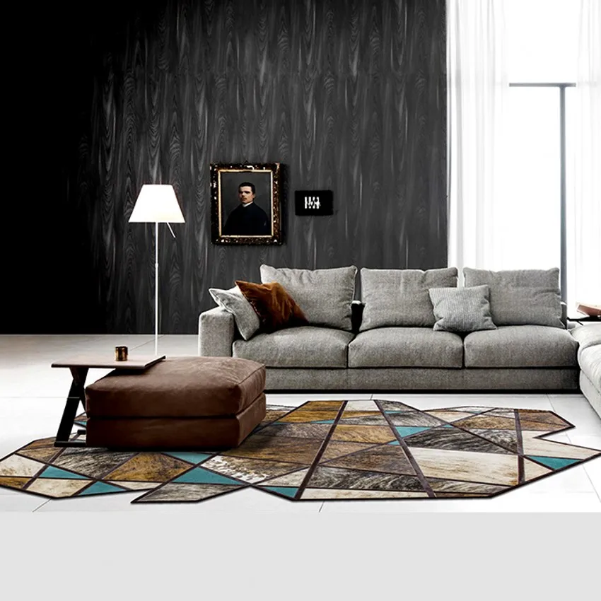 Современный стиль нестандартная форма геометрический узор настоящая коровья