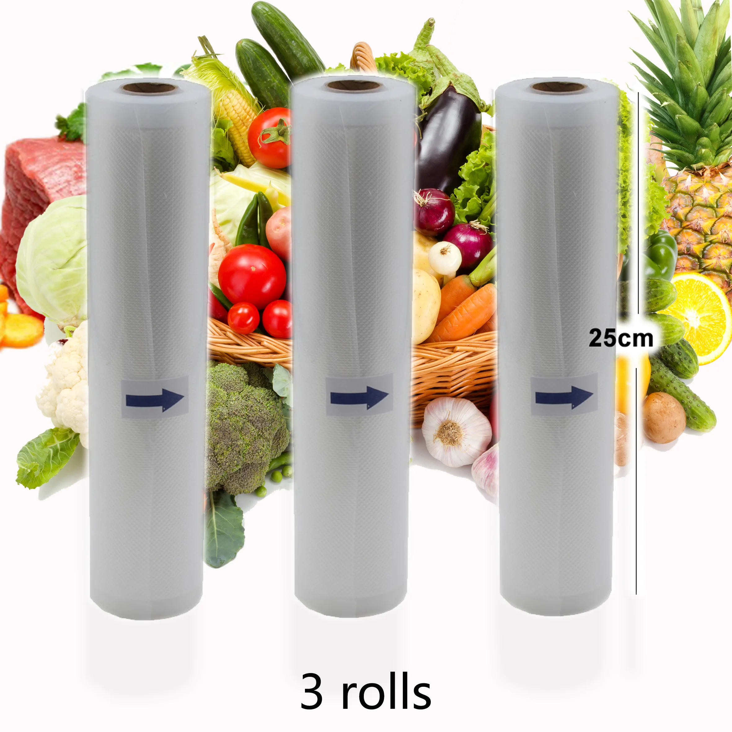 5 рулонов/партия пакеты для хранения продуктов вакуумные размеров кухонного