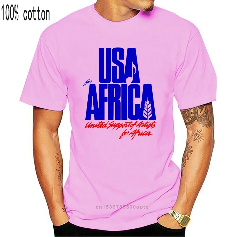 

New T-Shirt Unisex We Are The World Anniversary USA For Africa Cotton Harajuku Funny Tee Shirt