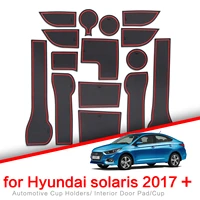 zunduo anti slip gate slot cup mats for hyundai solaris 2017 2019 2th accessories non slip door pad
