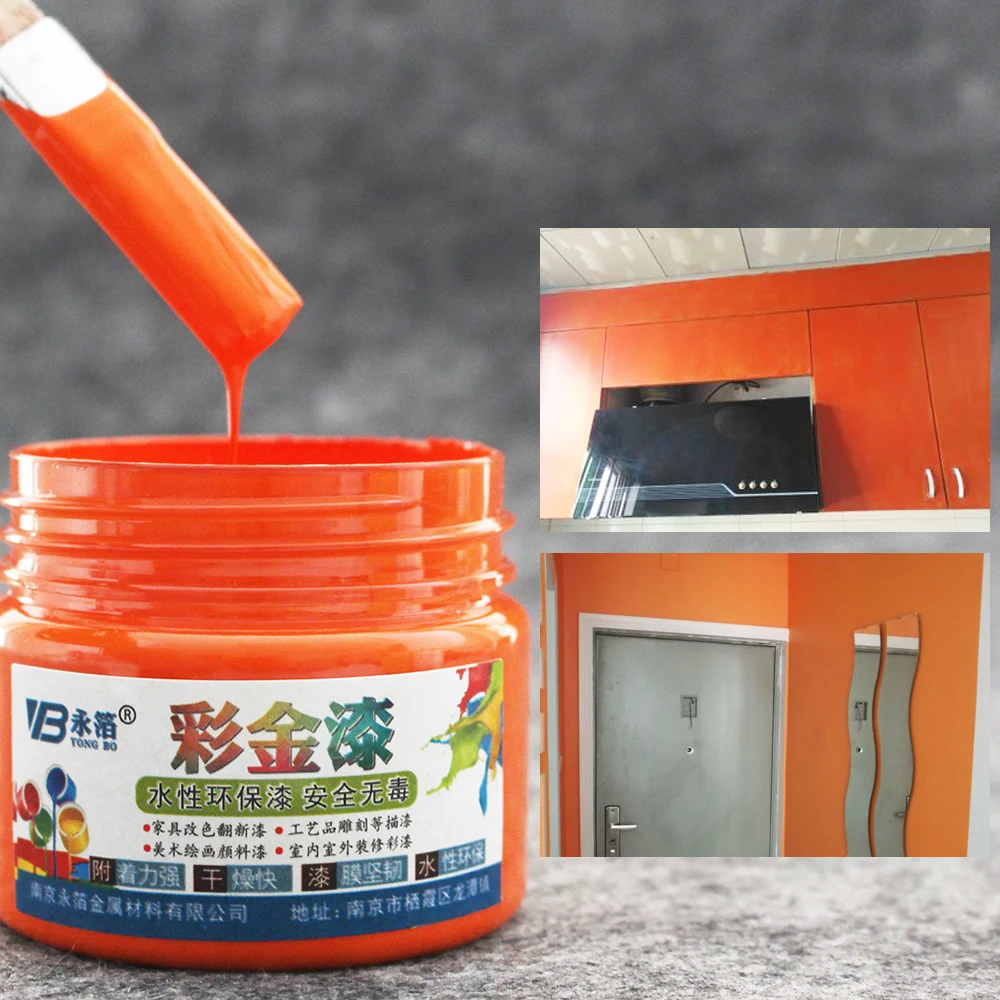 Оранжевая акриловая краска водяного цвета металлическая мебель ржавчина