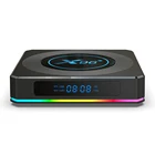 ТВ-приставка X96 X4 S905X4 Smart RGB с подсветкой, Android 11, Двухдиапазонная, 2,4 ГГц5 ГГц, Wi-Fi, Bluetooth, совместимая с медиаплеером 8K, ТВ-приставка