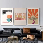Винтажный музыкальный постер Fleetwood Mac Rock, красочная Картина на холсте, художественные принты, настенные картины для гостиной, украшение для дома