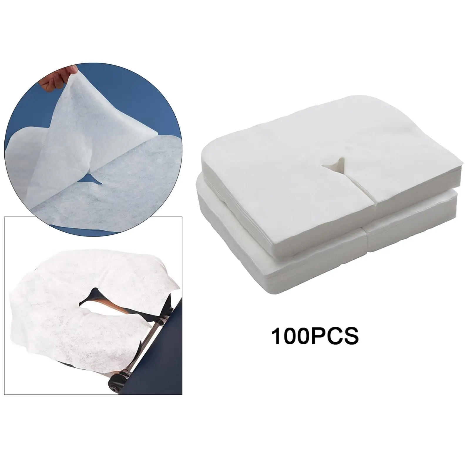 

100 шт./упаковка, одноразовые чехлы-Подголовники для массажных столов