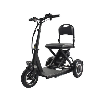 Black Back drive Трехколесный складной электромобиль пожилой скутер электрический велосипед с литиевой батареей - Цвет: Black Back drive