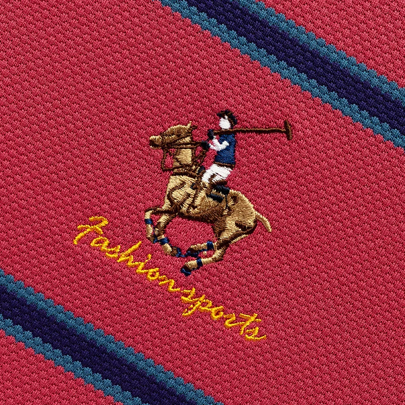 Мужская стильная футболка поло с длинным рукавом Классическая полосатая