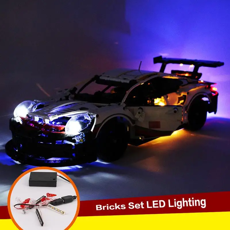 

LED Light Lighting Kit RSR Bricks Toys DIY Glowing Building Lights For LEGO 42096 Racing Car MOC Building Blocks Sets Kits