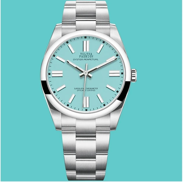 BP Maker 124300 New Model Men Watch 41MM Coral blue Dial Stainless Steel Watches Automatic Mechanical Movement Sapphire Glass | Наручные