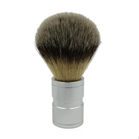 1pc mens hair shaving brush stainless metal handle soft synthetic nylon hair barber brush comfortable shave tool