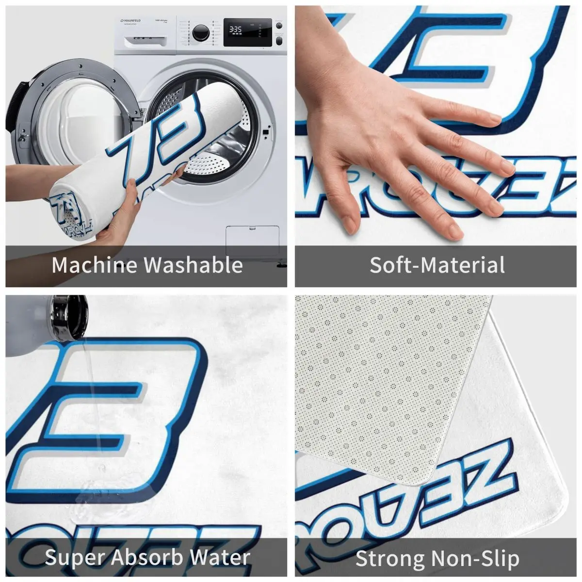 Напольный коврик номер 73 для ног ванной противоскользящий впитывающий