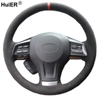 Ручное шитье чехол рулевого колеса автомобиля замши для Subaru Forester 2013 2014 - 2016 Legacy 2012-2014 Outback 2012-2014 XV Impreza