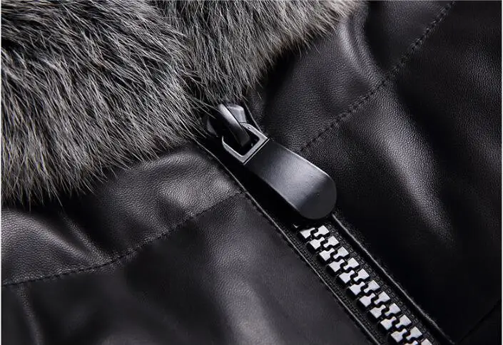 Женская куртка из натуральной кожи с воротником овечьей | одежда