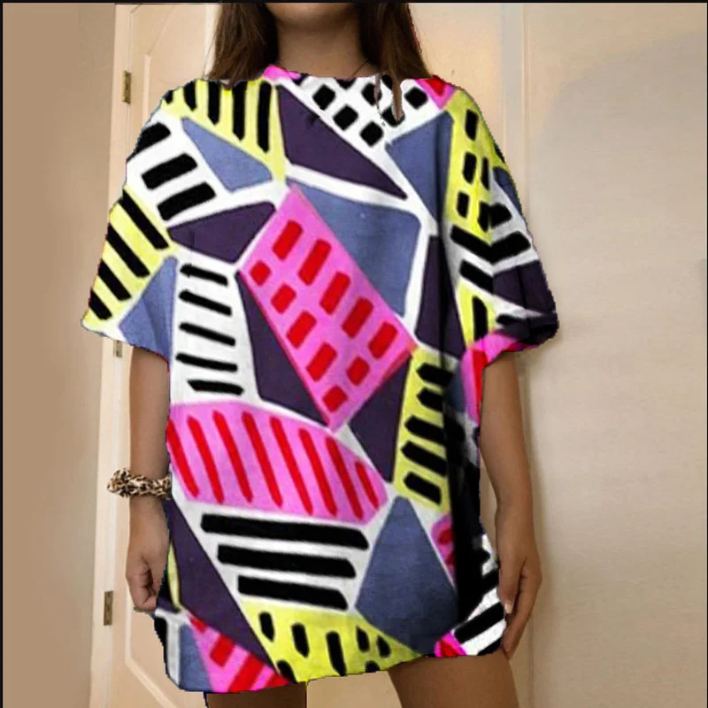 

Fashion Casual Streetwear O Neck Harajuku Short Sleeve 2021 Summer Women Elegant Clothes Cartoon Pattern Print Graphic T Shirts