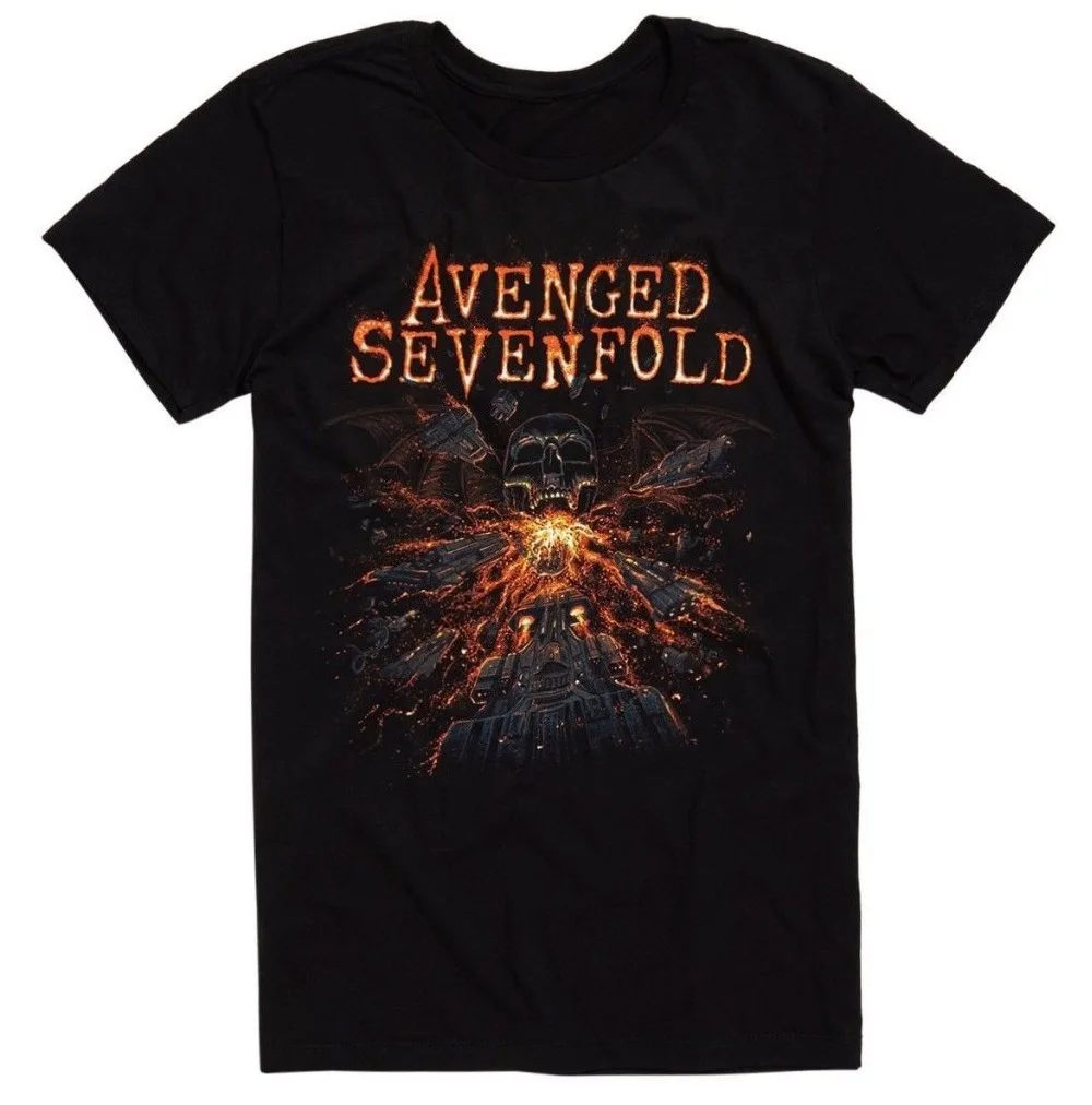 

Avenged Sevenfold Fire Breathing Deathbat T-Shirt Nwt Authentic & Licensed T Shirt Homme 2019 New Sleeve Harajuku Tops Band