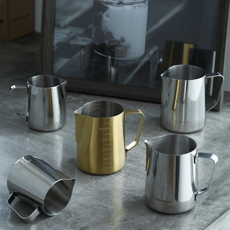 Кувшин для взбивания молока из нержавеющей стали 300/600/900 мл чашка с цветком